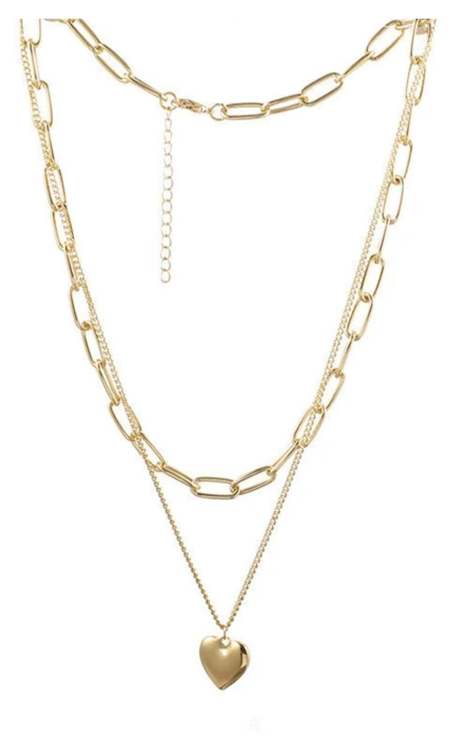 Amore Heart Layered Necklace